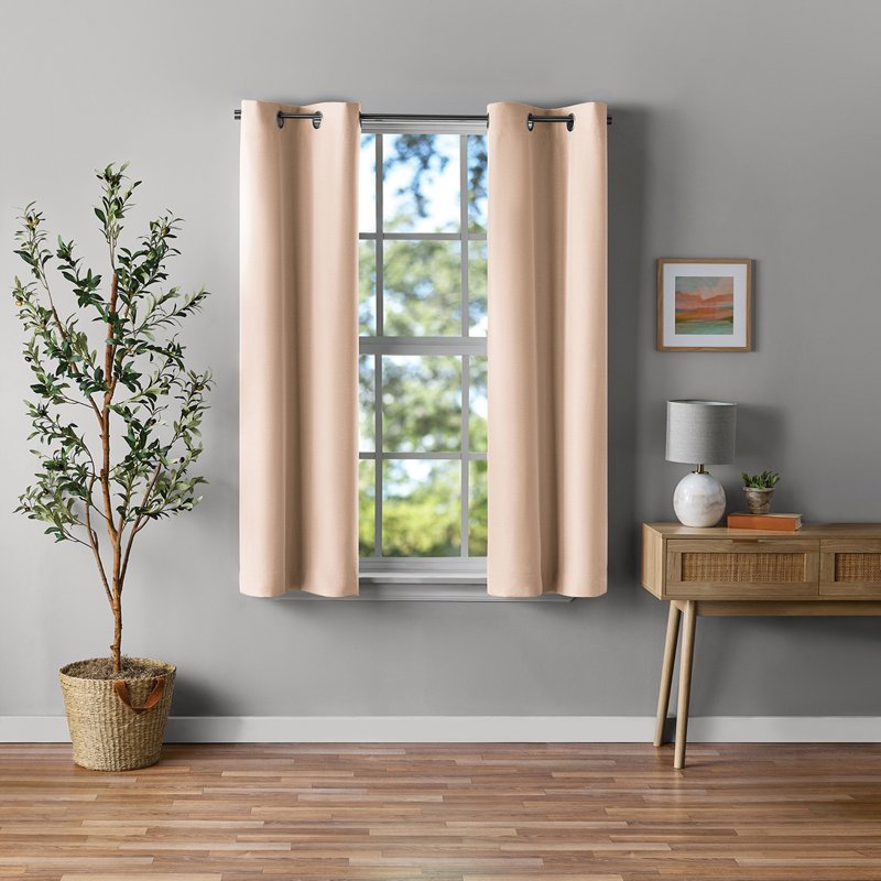 Blackout Grommet Curtain Panel Pair - 30x63 Inches - Room Darkening