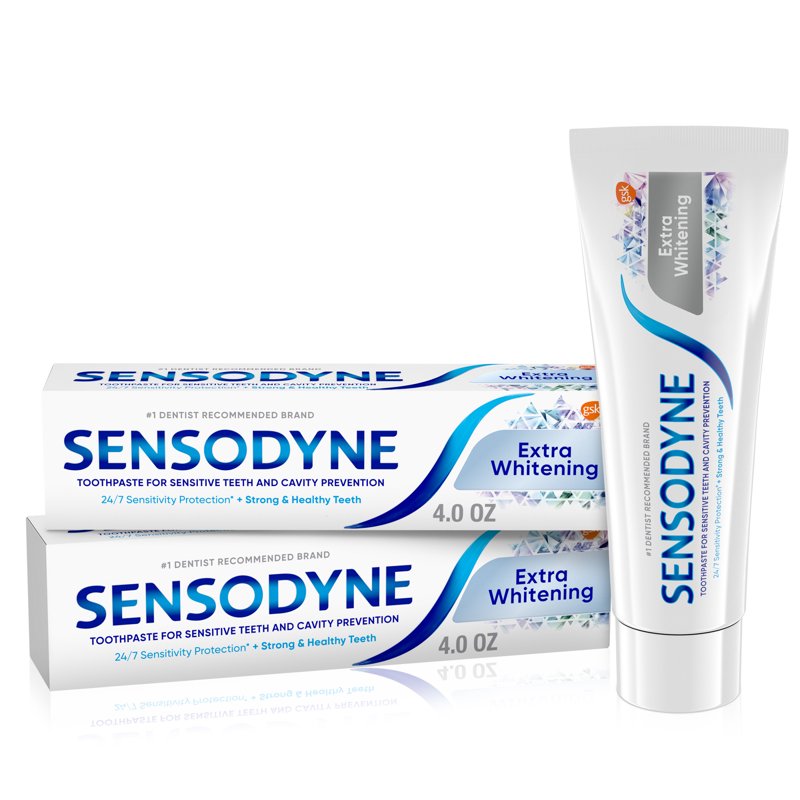 (4 Pack) Sensitive Whitening Toothpaste for Adults - Mint Flavor, 4 Oz