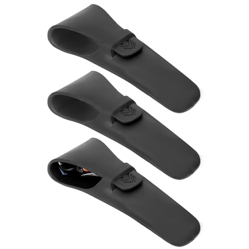 Linkidea 3 Pcs Portable Razor Case, Shaver Storage & Protective Cover Compatible with Gillette Fusion 5 Power, ProGlide Power, Sensor 3 (Black)