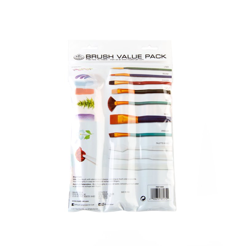 All Media Art Brushes Set - 25 Assorted Shapes & Sizes for Painting, Shading & Blending