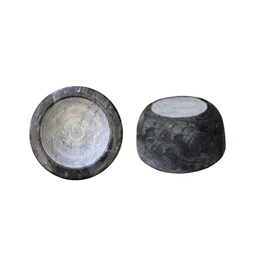 Marble Shaving Bowl£¬Handcrafted Black Marble Later£¬Shaving Soap & Cream Bowl for Men£¬Lather Mug with Interior Grooves Builds a Rich.