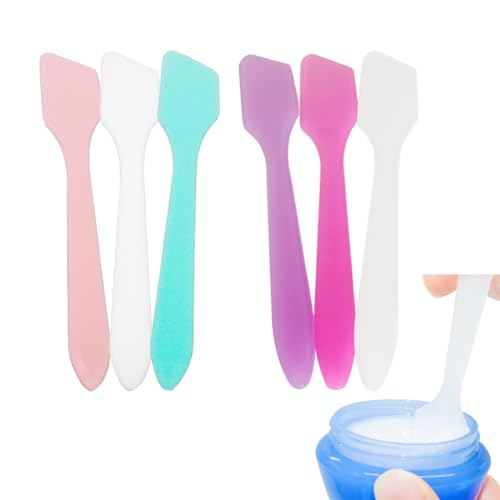 120 Pack Cosmetic Spatula, Small Plastic Spoon for DIY Facial Lip Mask, Face Cream, Body Lotion, Disposable Makeup Scraper, Multipurpose Mini Applicator for Mixing, Skincare, Sampling, Waxing