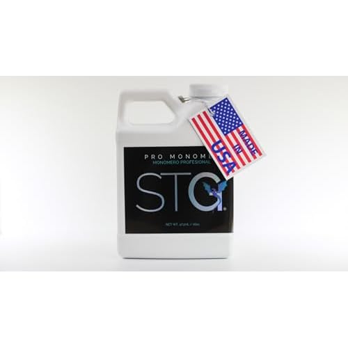 STG Acrylic Systems' Professional Grade EMA Acrylic Monomer -MMA Free, Primerless, Non-Yellowing Nail Sculpting Liquid (Mon?mero Acr?lico), Purple, 16oz