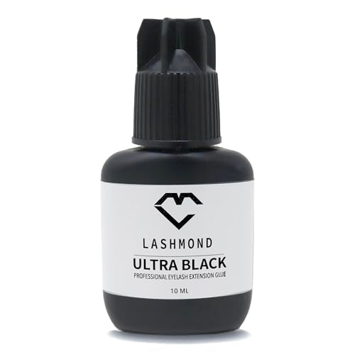 Pro Strong Eyelash Extension Glue Ultra Black -Lash Adhesive (10 ml) / 2-3 Sec Drying time/Retention ? 6 to 8 Weeks/Maximum Bonding Power/Black Adhesive for Semi-Permanent Extensions