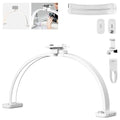 NEEWER Basic HM01-D 29" Arc Lamp, 40W Foldable LED Half Moon Table Nail Tech Light for Desk 3000K-6500K 3400lux/0.5m CRI95 USB Charging Phone Holder for Manicure Makeup Beauty Tattoo Overhead Shooting