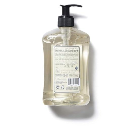 A LA MAISON French Liquid Hand Soap, Fresh Sea Salt - Natural Hand Wash Made with Essential Oils - Biodegradable, Plant-Based, Vegan, Cruelty-Free, Alcohol & Paraben Free (16.9 oz, 6 Pack)
