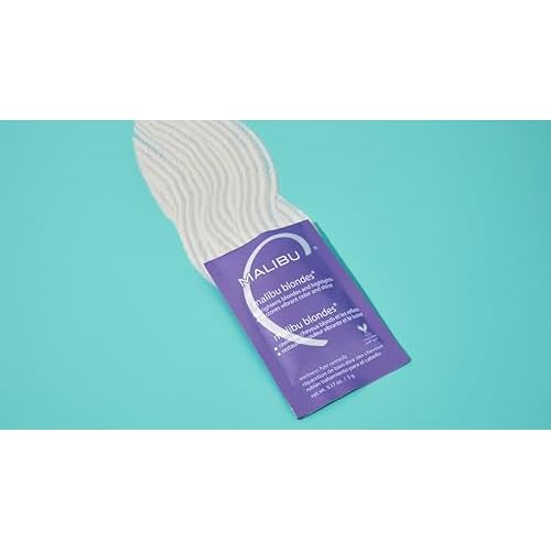 Malibu C Blondes Wellness Remedy - Removes Discoloration from Bleached, Highlighted or Natural Blonde Hair + Restores Vibrance and Shine with Vitamin C Complex (12 Packets)