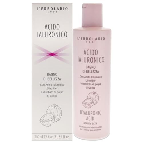 L'Erbolario Hyaluronic Acid Beauty Bath Gel - Prevents Dryness - Leaves Body Feeling Toned And Soft - Helps Maintain And Enhance Skin's Moisture Levels - Paraben Free - Long Lasting - 8.5 Oz