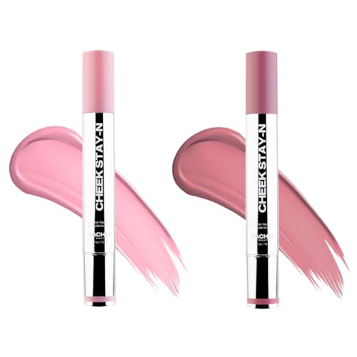 Sacheu Cheek STAY-N Liquid Blush for Cheeks ? High Pigment, Buildable, Lightweight Cream Blush for Dewy Radiant Flushed Cheeks ? Long-lasting & Cruelty Free, Pretty in Pink Duo