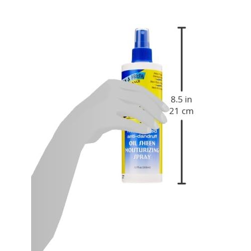 Sulfur 8 Fresh Oil Sheen Medicated Anti-Dandruff Moisturizing Spray 12 oz ? Helps Control Dandruff, Itchy Scalp Relief with Clean Fresh Fragrance for All Hair Types