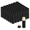 50 Pcs 0.3 oz Paperboard Lip Balm Tube,Empty Kraft Paper Chapstick Tube Holder,Push-Up Style Biodegradable Solid Perfume Lip Gloss Container for DIY Homemade Balm,Non-Plastic Container- Black