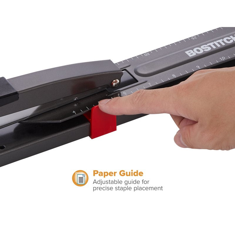 Long Reach Stapler 12 Inch Heavy Duty Office Booklet Stapler with Adjustable Guide
