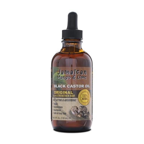 Jamaican Mango & Lime Black Castor Oil ? Hair & Scalp Oil for Locs, Braids, Twists & Natural Hair ? Strengthens, Moisturizes & Promotes Hair Growth (4oz (Pack of 1), Original)