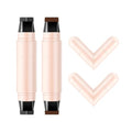 Dulele 2PCS Gel Eyeliner Pencil Set, Foldable Eyeliner Stamp for Perfect Wings, Double-headed Lazy Cat Eye Eyeliners Tool, Waterpoof Black Eye Liner Pencil