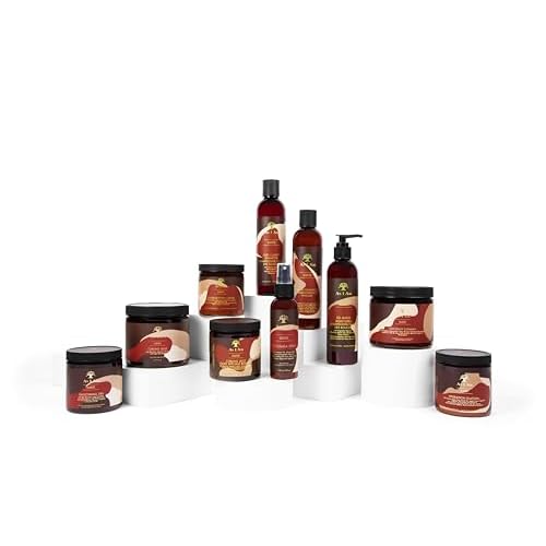 As Am JBCO Masque - 8 ounce - Deep Conditioning & Hydration - Repairs and Restores Scalp Health - Vegan and Cruelty Free - Enriched with Nano Jamaican Black Castor Oil, Vitamin C, and Vitamin E, Red
