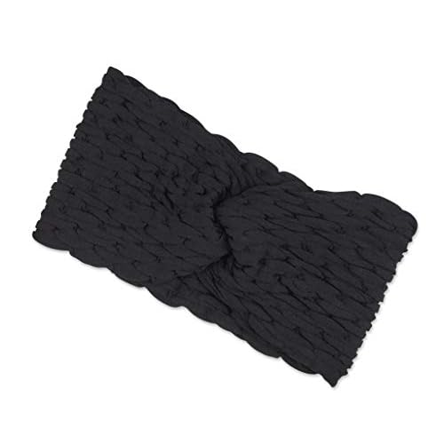 Sc?nci by Conair Extra-Wide Twist Headwrap, Made in Italy, in Black, 1 Count