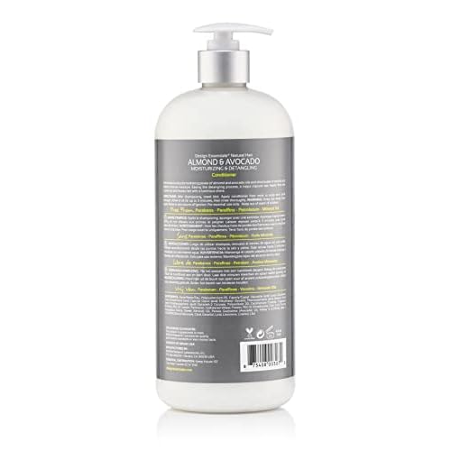 Design Essentials Almond & Avocado Moisturizing & Detangling Conditioner with Shea Butter & Coconut, Conditioner for Natural Hair, 34 oz