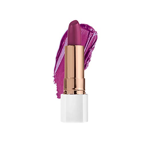 FLOWER BEAUTY Petal Pout Lipstick - Cruelty Free - Nourishing & Highly Pigmented Lip Color with Antioxidants, Dahlia Desire - Cream, 0.11 Oz