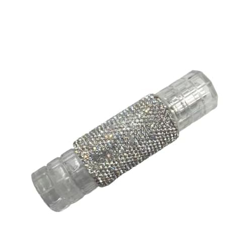 Luxury Rhinestone 30ML Refillable Perfume Bottle ? High-End Portable Large Capacity Glass Spray Bottle with Aluminum Atomizer (Silver)