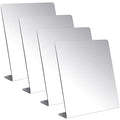 Amyhill 4 Pcs Counter Top Mirror Freestanding Mirror Single Sided Acrylic Desk Glass for Tabletop Bedroom Office Bathroom Home Dorm (8.5 x 9 Inch)