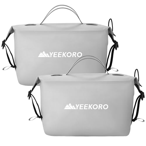 Waterproof Toiletry Bag for Travel, Zipper Styles, 40D Nylon Toiletry Organizer Bags with Shoulder Straps for Men Women, Travel Accessories£¨2 PACK,Grey