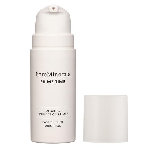 bareMinerals Prime Time Original Foundation Primer ? 24HR Wear, Smooths Texture, Controls Shine, Extends Makeup Wear & Nourishes Skin, Non?Comedogenic, Vegan, Cruelty-Free & Dermatologist-Tested