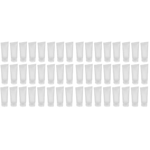24Pcs 30ml (1oz) Empty Translucent Plastic Cosmetic Lotion Tubes Bottles Shampoo Facial Cleaning Bottles Makeup Sample Soft Container Tube Bottle Vial Jar Pot Case with Flip Lid (Pack of 2)