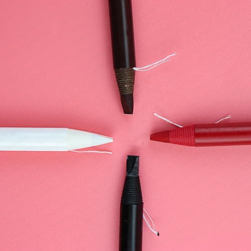 Guapa 6pcs Microblading Brow Mapping Pencil Professional Eyebrow Design Perfect for Pre Drew Brow Hairstrokes Lines (Red)