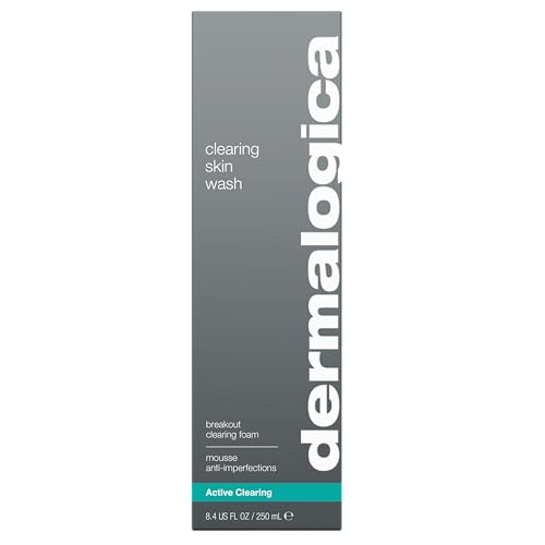 Dermalogica Clearing Skin Wash - Anti-Aging Acne Face Wash - Natural Breakout Clearing Foam with Salicylic Acid and Tea Tree Oil