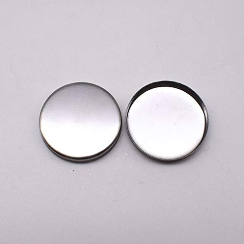 30 Pieces Empty Round Metal Tin Palette Pans Round Metal Pans Cosmetic Eyeshadow Pans for Eyeshadow Palette for Magnetic Makeup Palette, 26mm Diameter 5mm Height