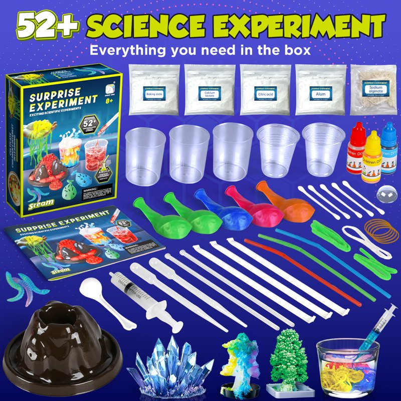 Kids STEM Science Kit with 52+ Experiments Educational Toys for Ages 4-12