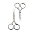 Eyebrow and Nose Hair Scissors, 3.5¡± Stainless Steel Professional Facial Hair Beard Eyelashes Ear Hairs and Moustache Scissors Trimmer 2 Pieces