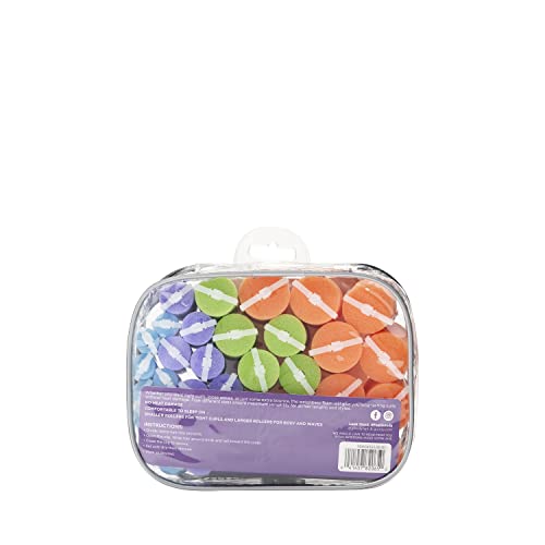 Goody GoCurl Foam Hair Rollers, Assorted Colors, 36 Count (Pack of 3)