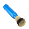 Travel Shaving Brush, Portable Blue Aluminum Shaving Brush, Ergonomic Travel Foaming Shave Tool, Assemble Facial Foaming Grooming Tool for Daily Use, Bathroom Supplies