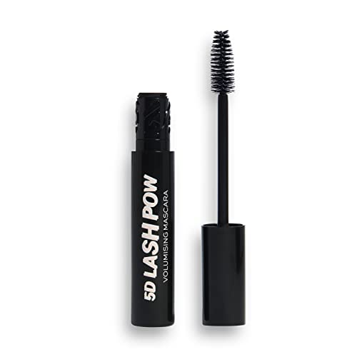 Revolution Beauty, 5D Lash Pow Mascara, Lengthening & Volumizing Effect, Thickening Black Formula, Vegan & Cruelty Free, 0.41 Fl. Oz (Pack of 2)