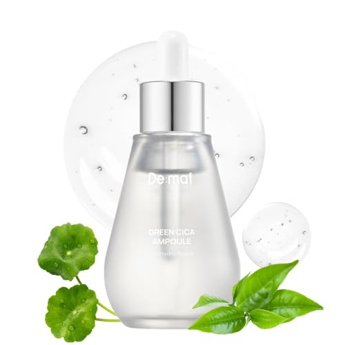 Green Cica Ampoule with 72% Green Tea, Cica & 8-Layer Hyaluronic Acid | Soothing & Sebum Control Pore Serum for Blackheads and Enlarged Pores | For Oily & Combination Skin (1.7 fl oz)