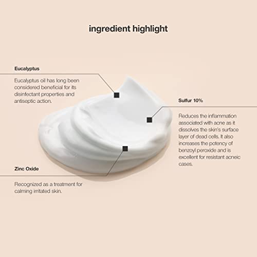 CONTROL CORRECTIVE Sulfur Calming Mask ? 10% Sulfur with Aloe and Clay for Oil Control and Soothing Care, 2 oz