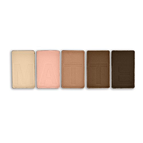 L.A. COLORS 5 Color Matte Eyeshadow Palette, Tan Khaki CEM478 (Pack of 2)