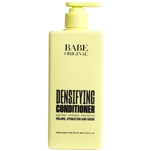 BABE ORIGINAL Locks Densifying Hair Conditioner, Thinning Hair Solution, Promotes Thickness and Prevents Hair Loss, for Fuller, Thicker Hair, Cruelty Free, 13.5 fl oz