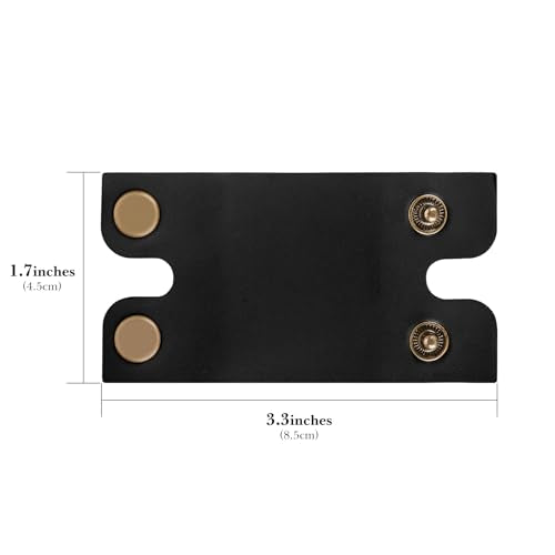 Linkidea Safety Razor Head Vegan Leather Cover, Double Edge Safety Razor Cover for Travel, Butterfly Razor Shaving Accessories Compatible with Merkur 34C Hd, 34C, 23C, Henson AL13 (Black)
