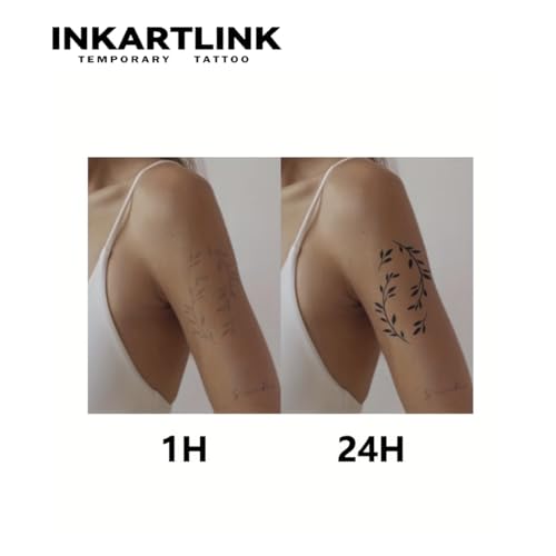 INKARTLINK Semi Permanent Tattoo, Realistic Butterfly Temporary Tattoo, Suitable for Sweet Girls, Waterproof and Non-reflective, Exquisite Packaging, Unique Design (Butterfly 1)