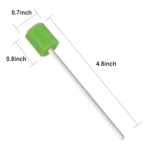 (250 PCS) JIESI Sterile Sponge Mouth Swabs(Green£©
