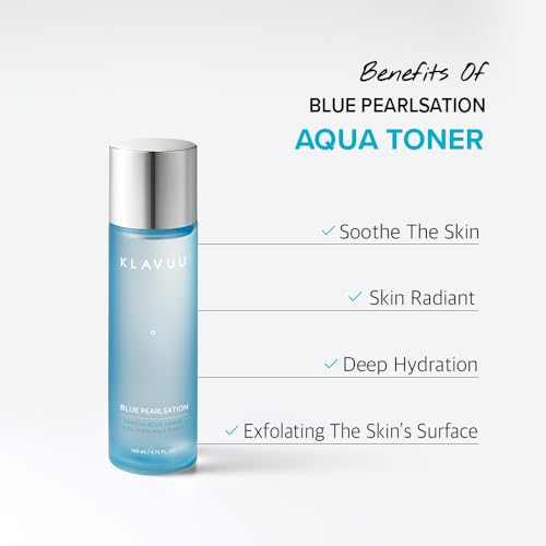 Blue PEARLSATION ONE Day 8 Cups Marine Collagen Aqua Toner - Deeply Hydrating & Soothing for Skin Radiance, Non-Sticky Formula for All Day Comfort and Refreshment ? 4.73 floz