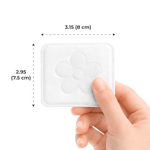 Velvet XL Cotton Pads, Large Size Square Cotton Rounds for Face & Body, Soft Thick Low Lint Makeup Remover Pads, Durable & Absorbent for Toner and Cleansing (500 Counts)
