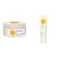 Burt's Bees Mama Bee Belly Butter, Leg & Foot Cream - Pregnancy Stretch Mark Prevention Cream, 6.5 Oz Tub & 3.38 Oz Foot Cream