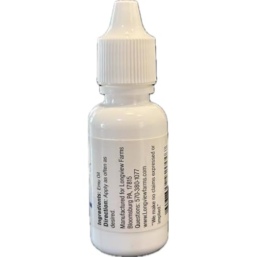 Longview Farms¢ç Emu Oil - Hair and Body Oil - 100% Pure & Refined Emu Oil for Skin & Hair Care | Premium Quality Hydration & Nourishment | 1/2 Fl. Oz