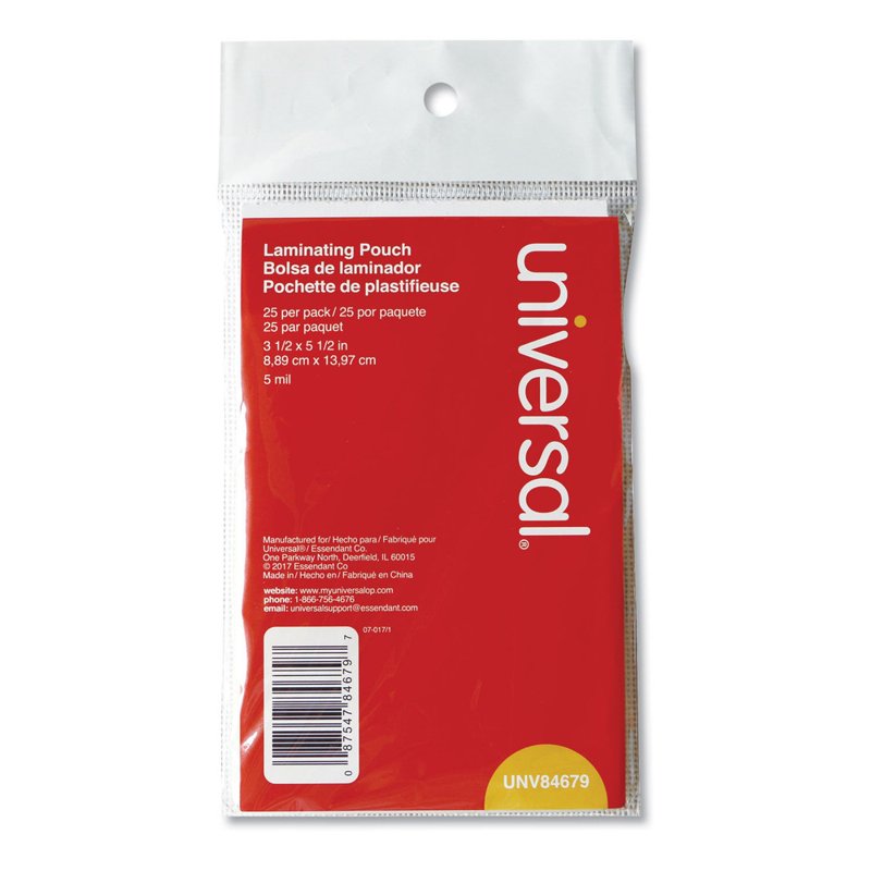 Clear Laminating Pouches 5 Mil for Photos Documents 5.5 x 3.5 Inches Pack of 25