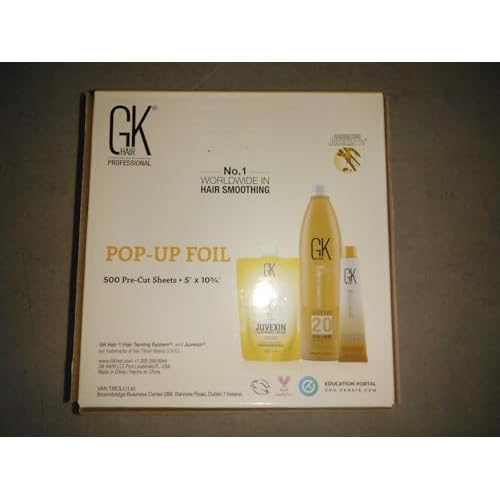 GK Hair Pop-up Foil with Box of 250 Sheets for Hairs Coloring ? Premium Silver Aluminum Foil for Hair Highlighting, Coloring, and Dyeing