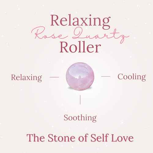 Grandma Flo's Naturals Organic Castor Oil with Rose Quartz Roll On For Face and Body - Glass Bottle, Cold Pressed, Hexane Free, Unrefined - Stimulate Hair Growth, Moisturize Skin (50ml)