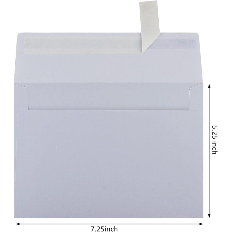 5x7 White Envelopes 50 Pack - Self Seal Invitation & Greeting Card Envelopes